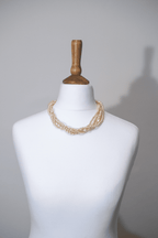 Faux pearl multi-strand necklace