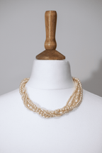 Faux pearl multi-strand necklace