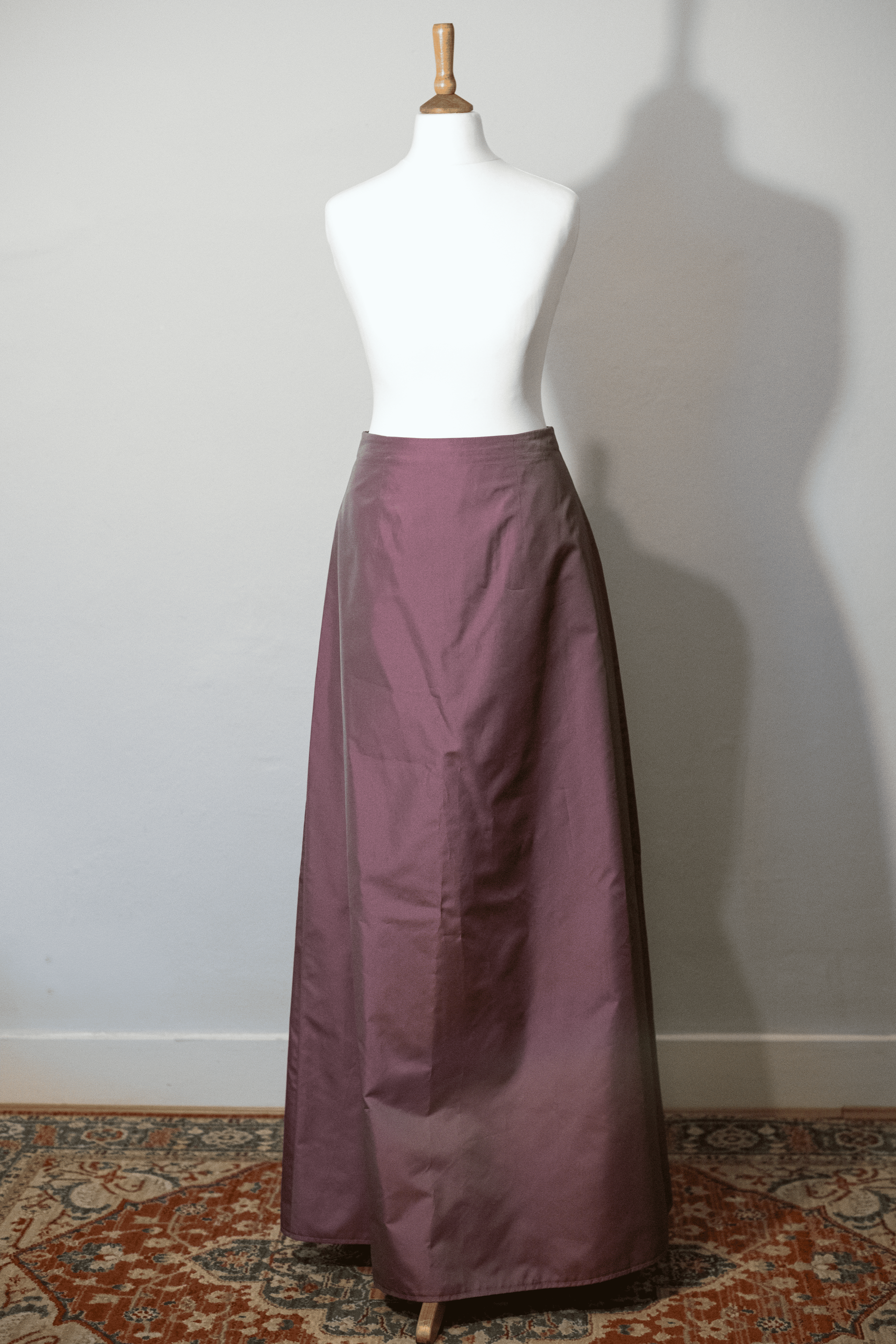 90s pink shimmer maxi skirt
