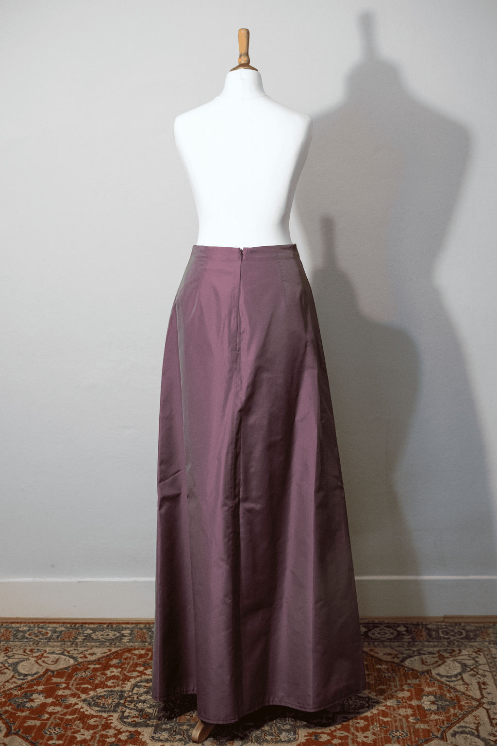 90s pink shimmer maxi skirt