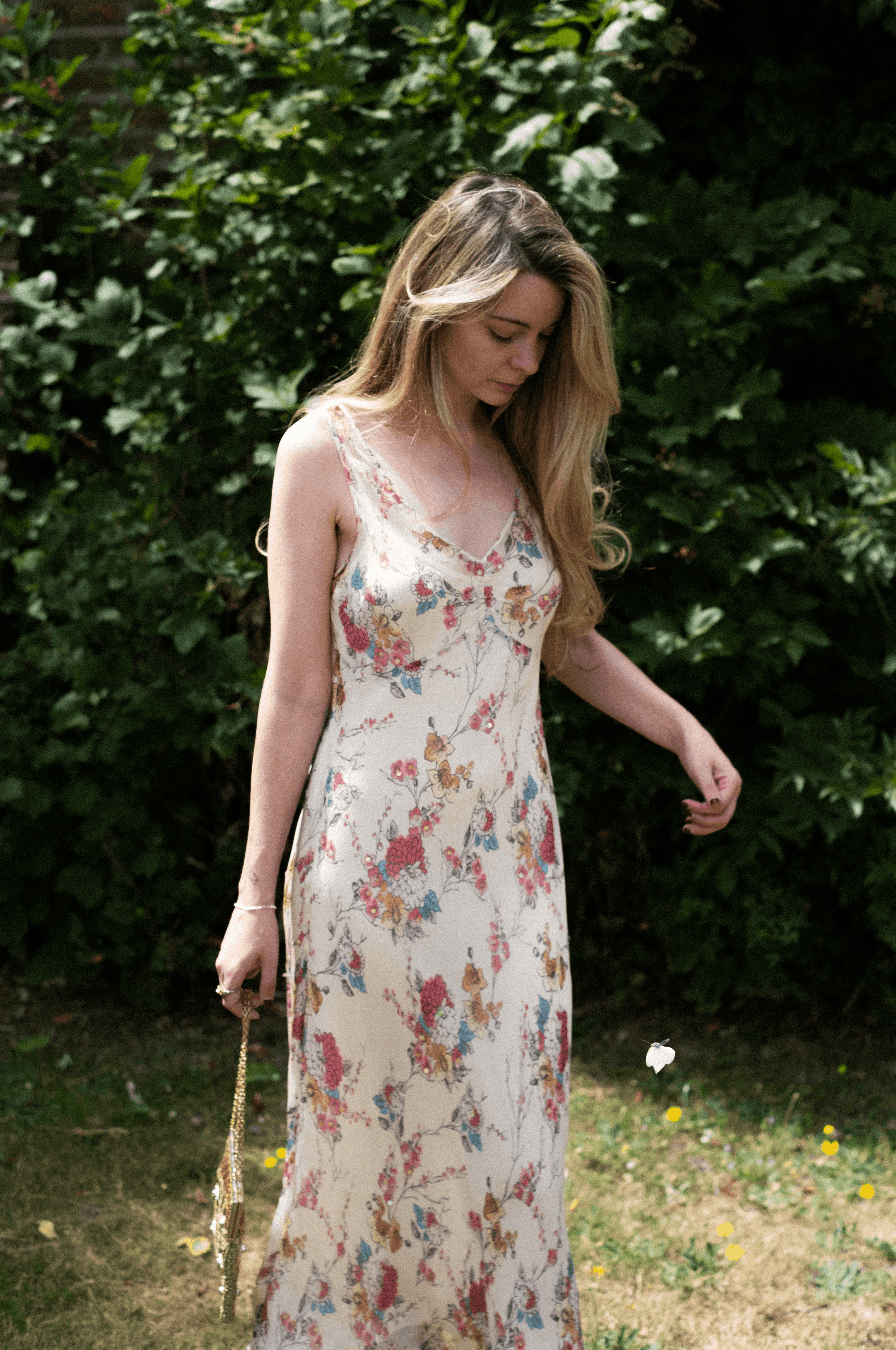 100% silk floral fairy dress