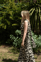 Floral maxi dress with matching scarf