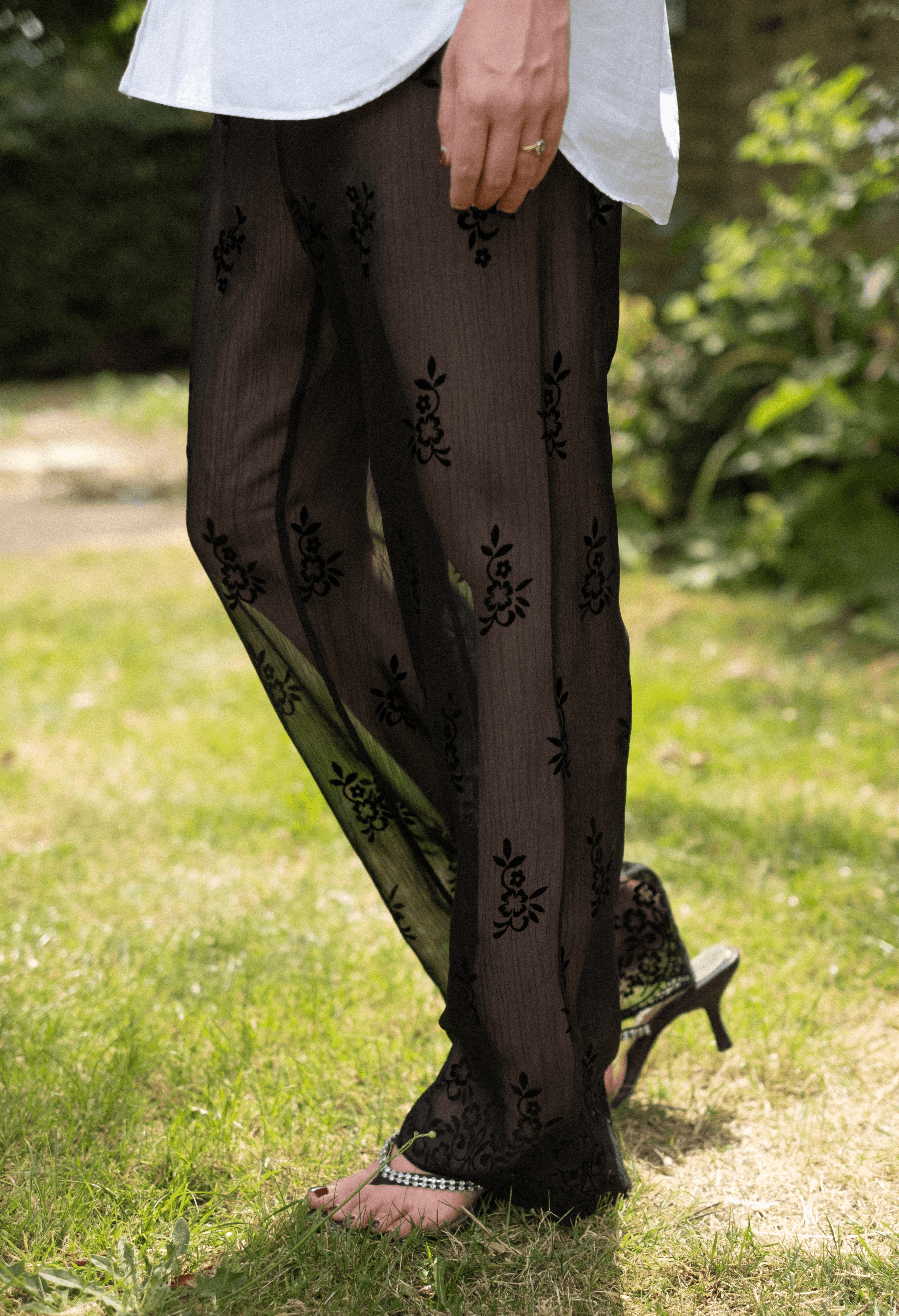 Vintage sheer trousers