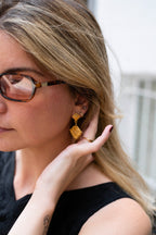 Gold costume jewellery earrings