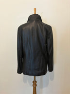 Black 90s leather blazer