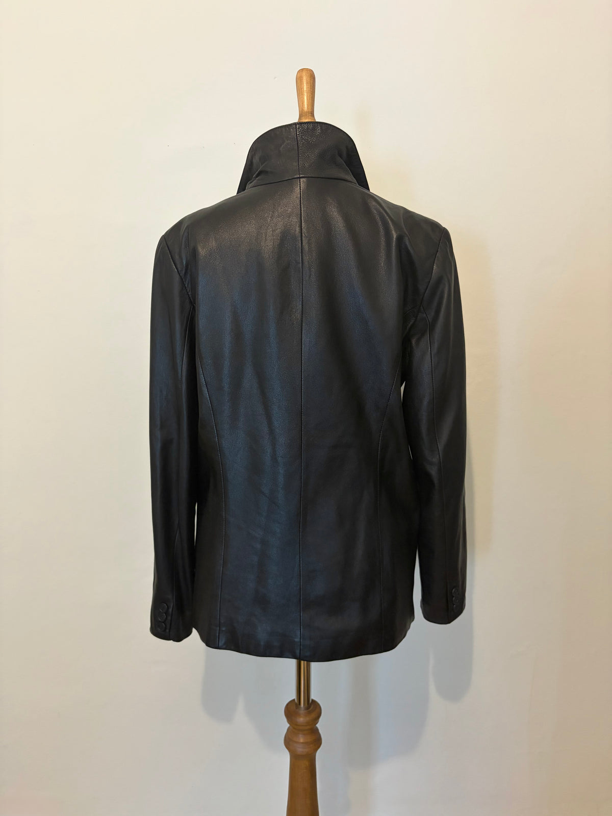 Black 90s leather blazer