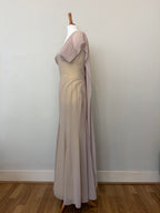 Sheer overlay dress with scarf