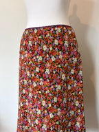 100% silk floral skirt