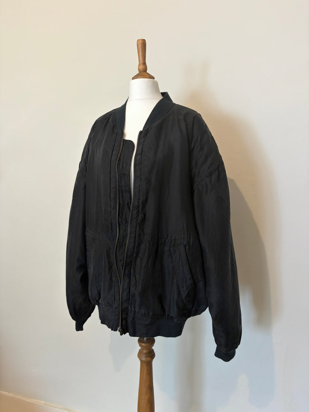 100% silk vintage bomber