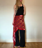Silk-blend velvet fringe scarf