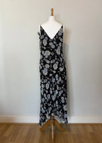 100% silk floral dress with matching scarf