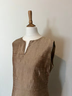 Vintage raw silk shift dress