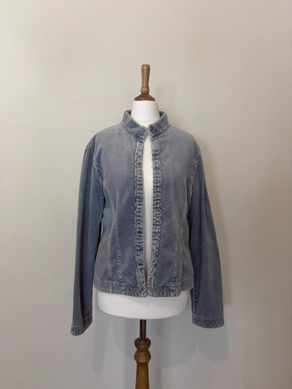 Light blue velvet jacket