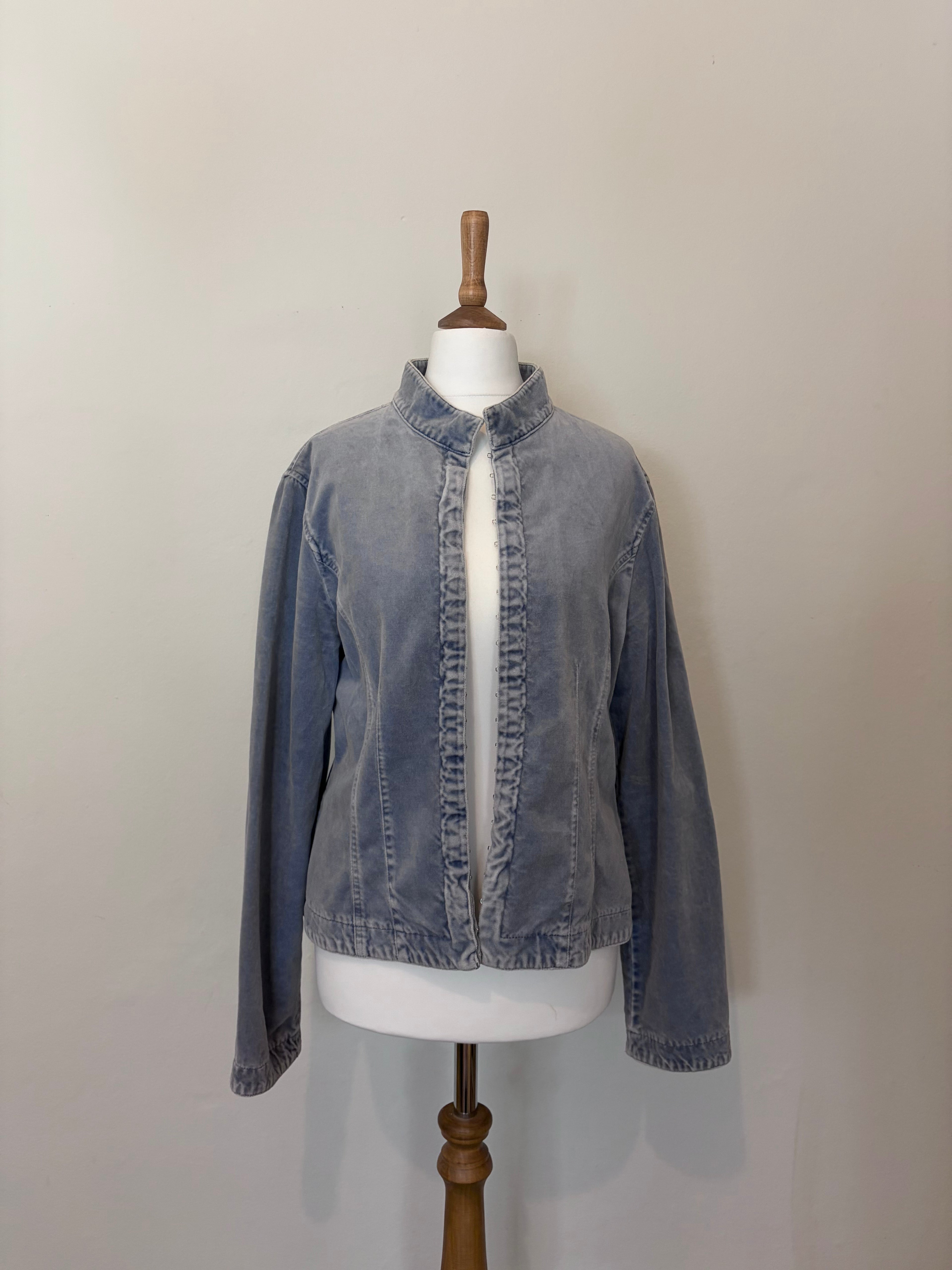 Light blue velvet jacket