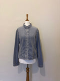 Light blue velvet jacket