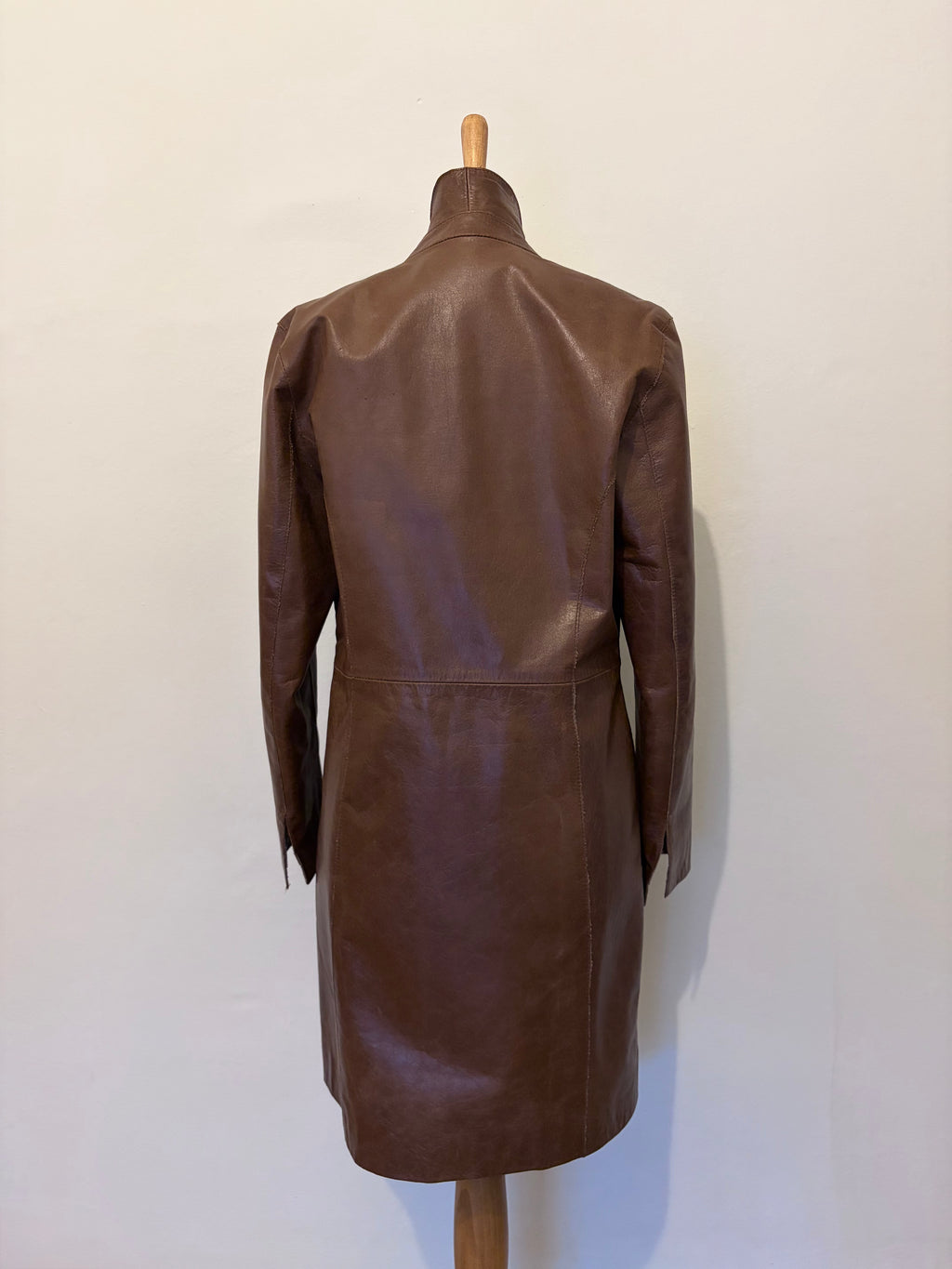 Brown 100% leather coat