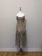 100% Silk embellished printed dress