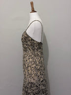 100% Silk embellished printed dress