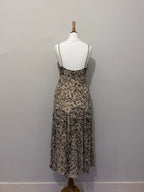 100% Silk embellished printed dress