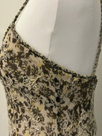 100% Silk embellished printed dress