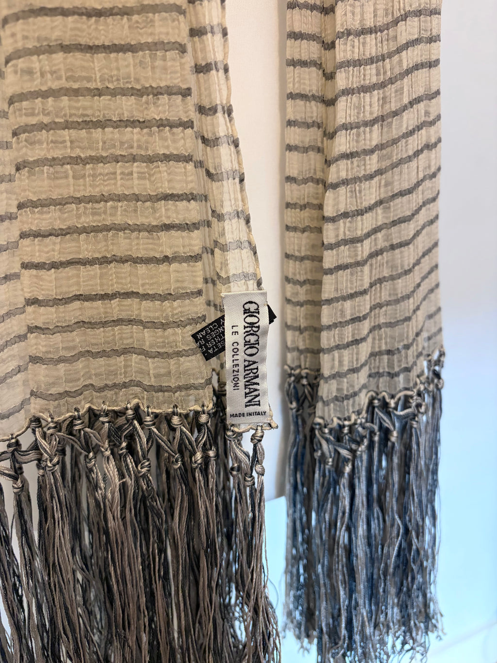 Giorgio Armani silk stripe scarf