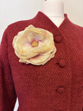Yellow flower brooch & hair clip