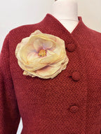 Yellow flower brooch & hair clip