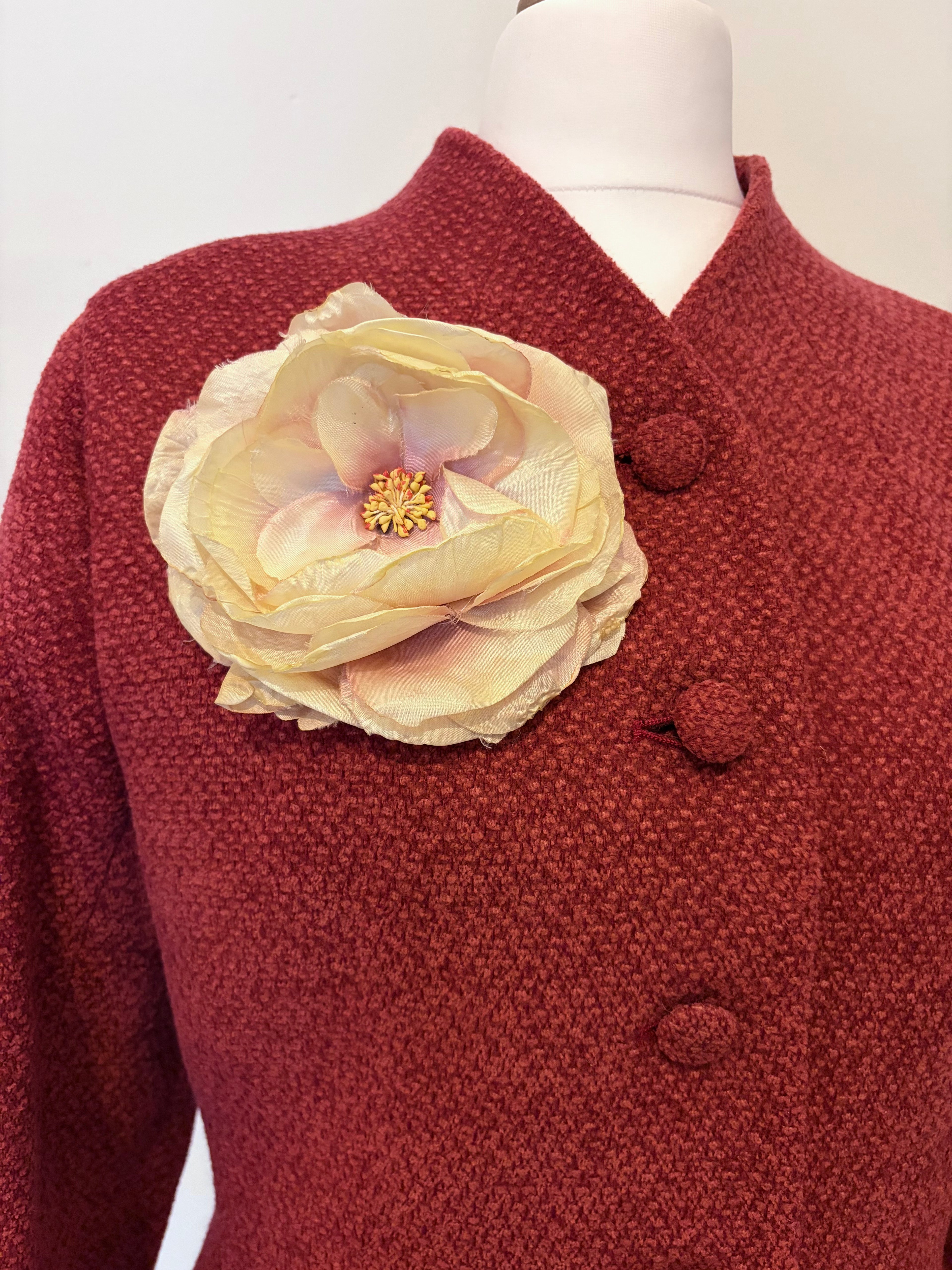 Yellow flower brooch & hair clip