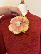 Yellow flower brooch & hair clip