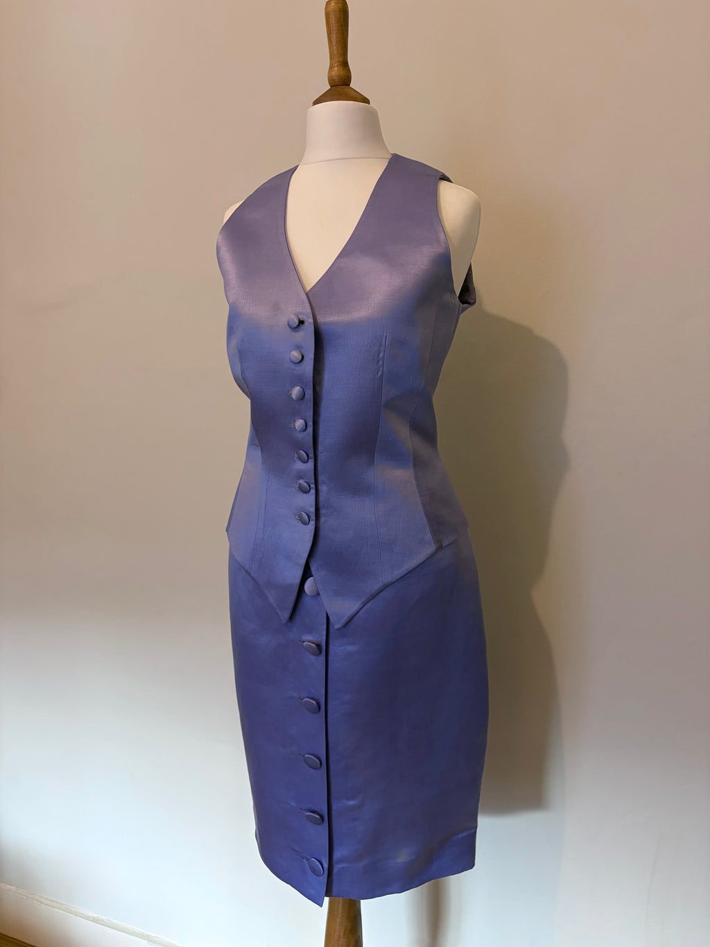 1980s Silk Nina Ricci skirt suit
