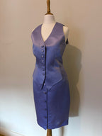 1980s Silk Nina Ricci skirt suit