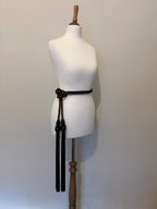 Max Mara brown tassel rope belt