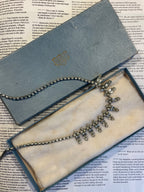 Diamanté silver necklace