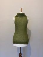 Green knitted roll neck jumper