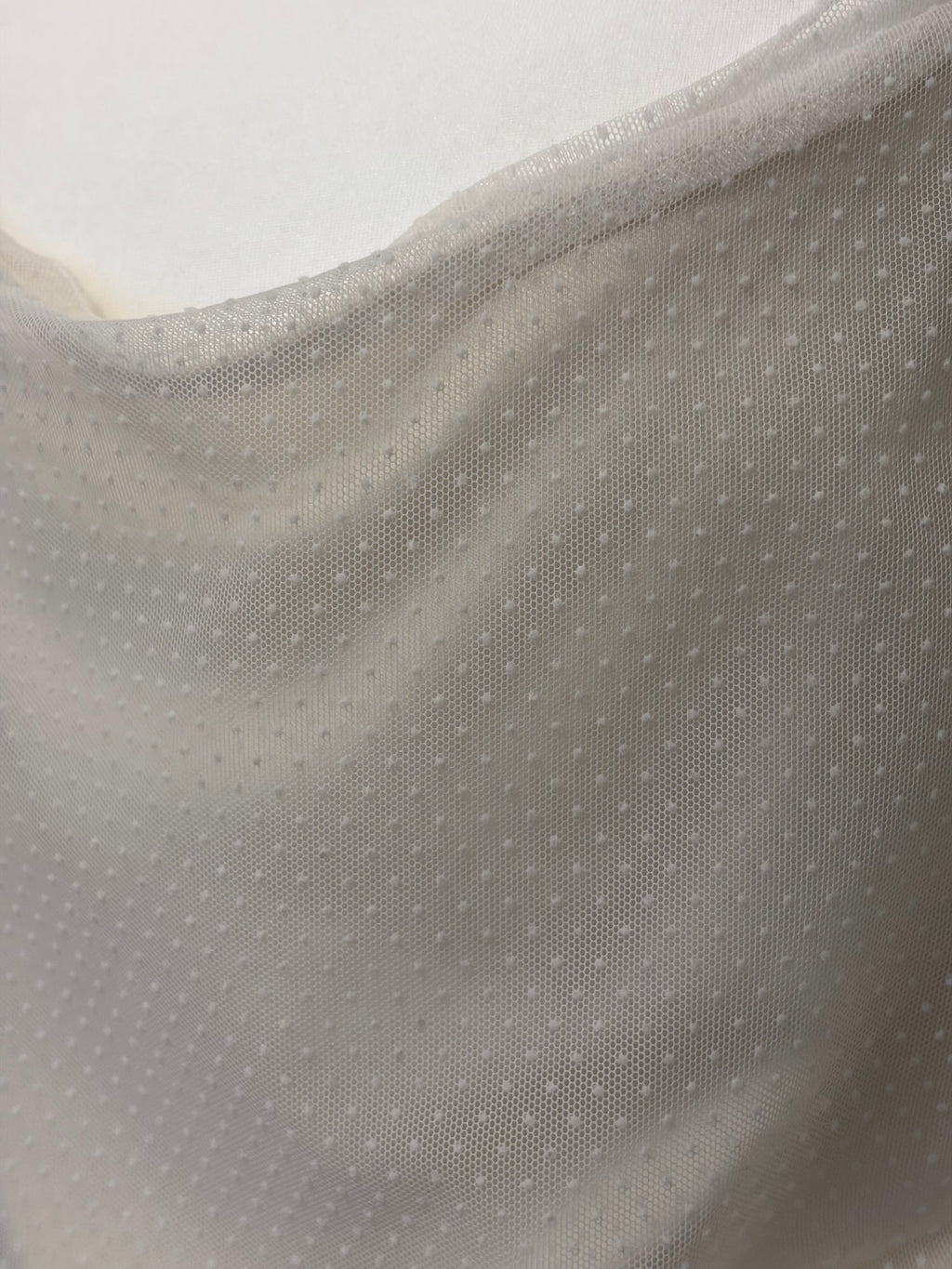 White polka dot tie top