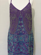 2000's Embellished purple mini dress