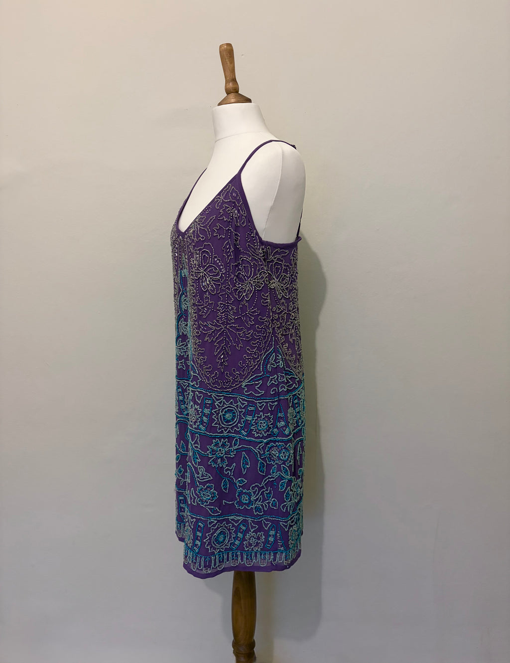 2000's Embellished purple mini dress
