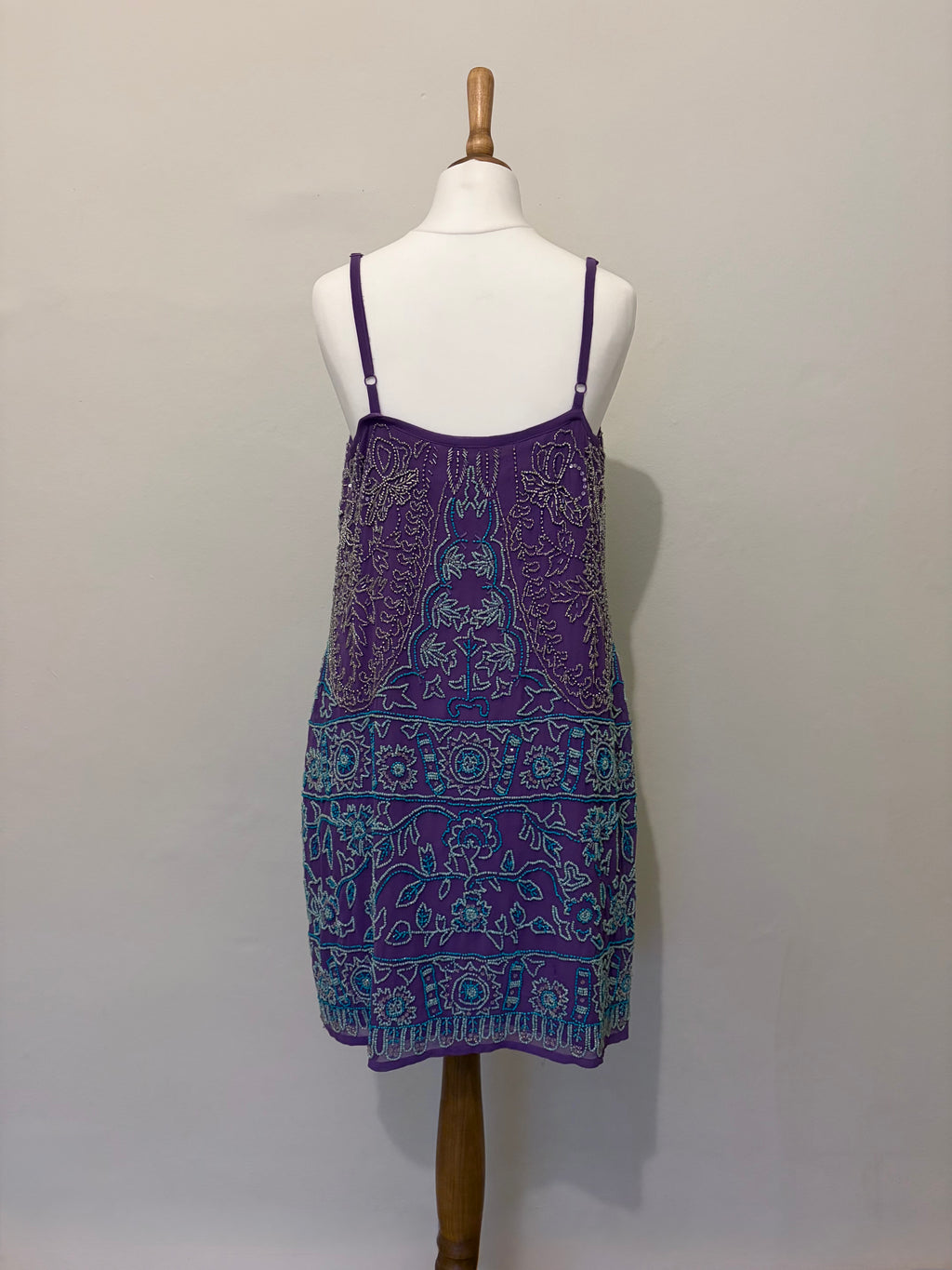 2000's Embellished purple mini dress