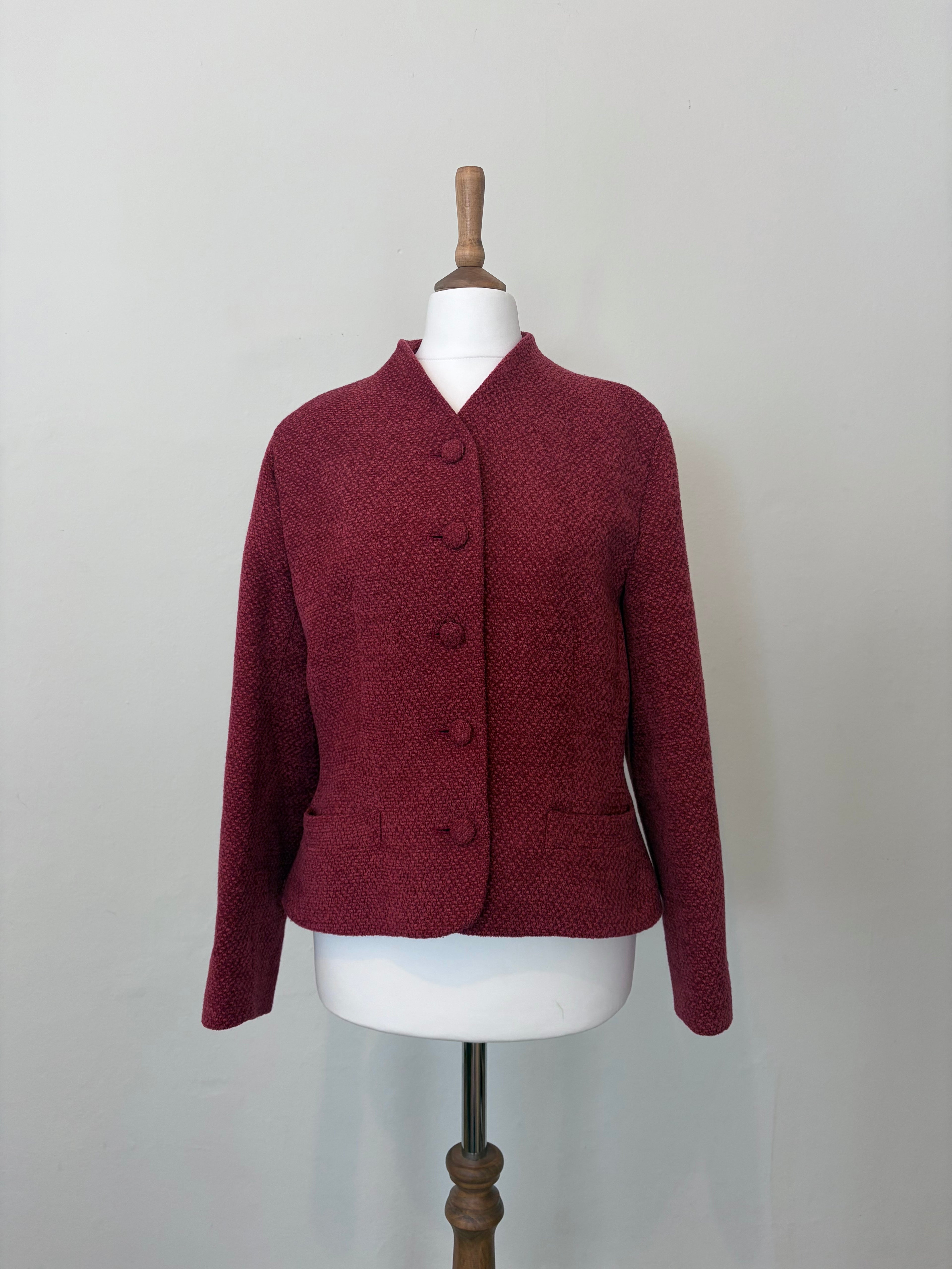 Red wool-blend jacket
