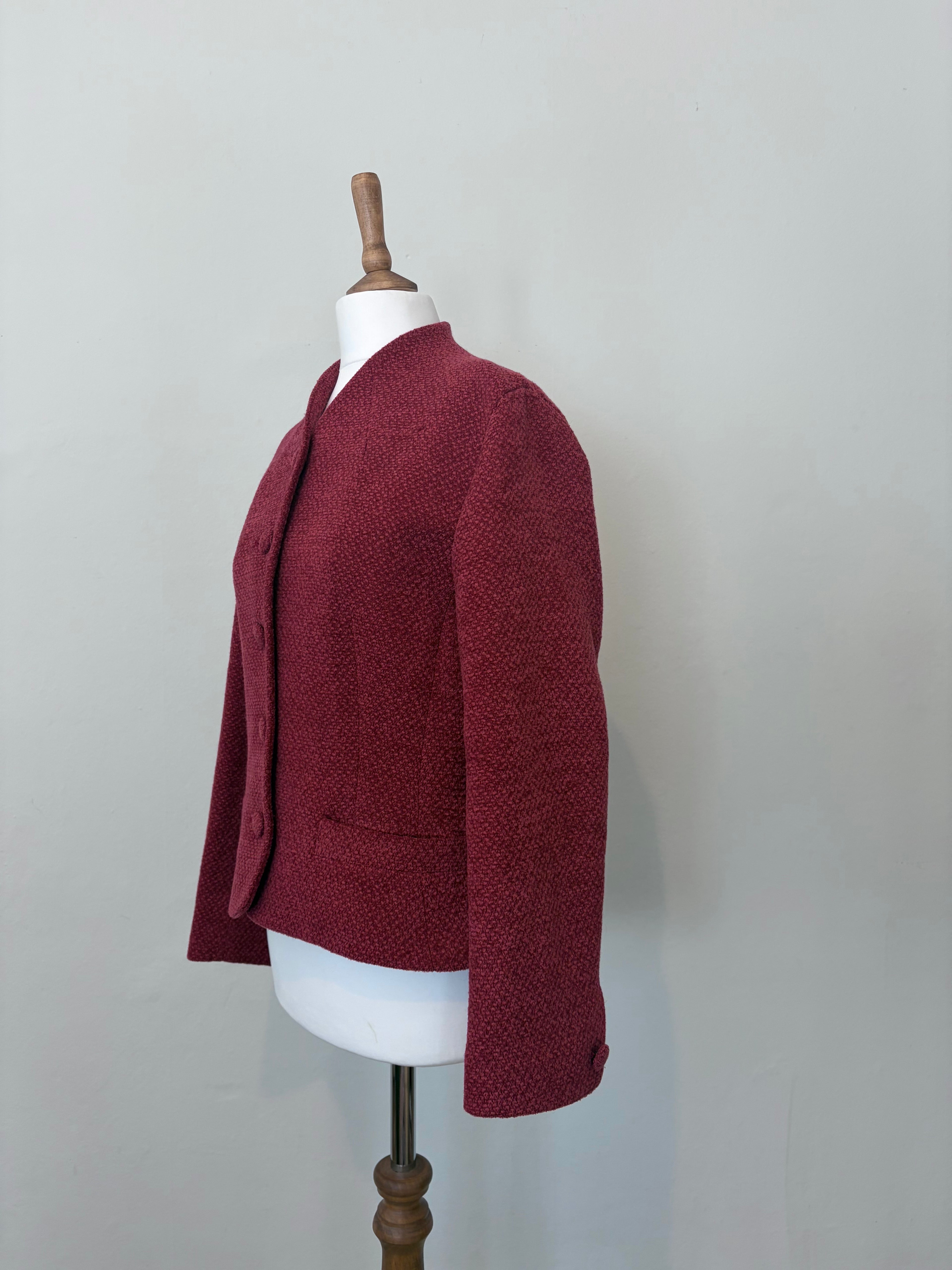 Red wool-blend jacket