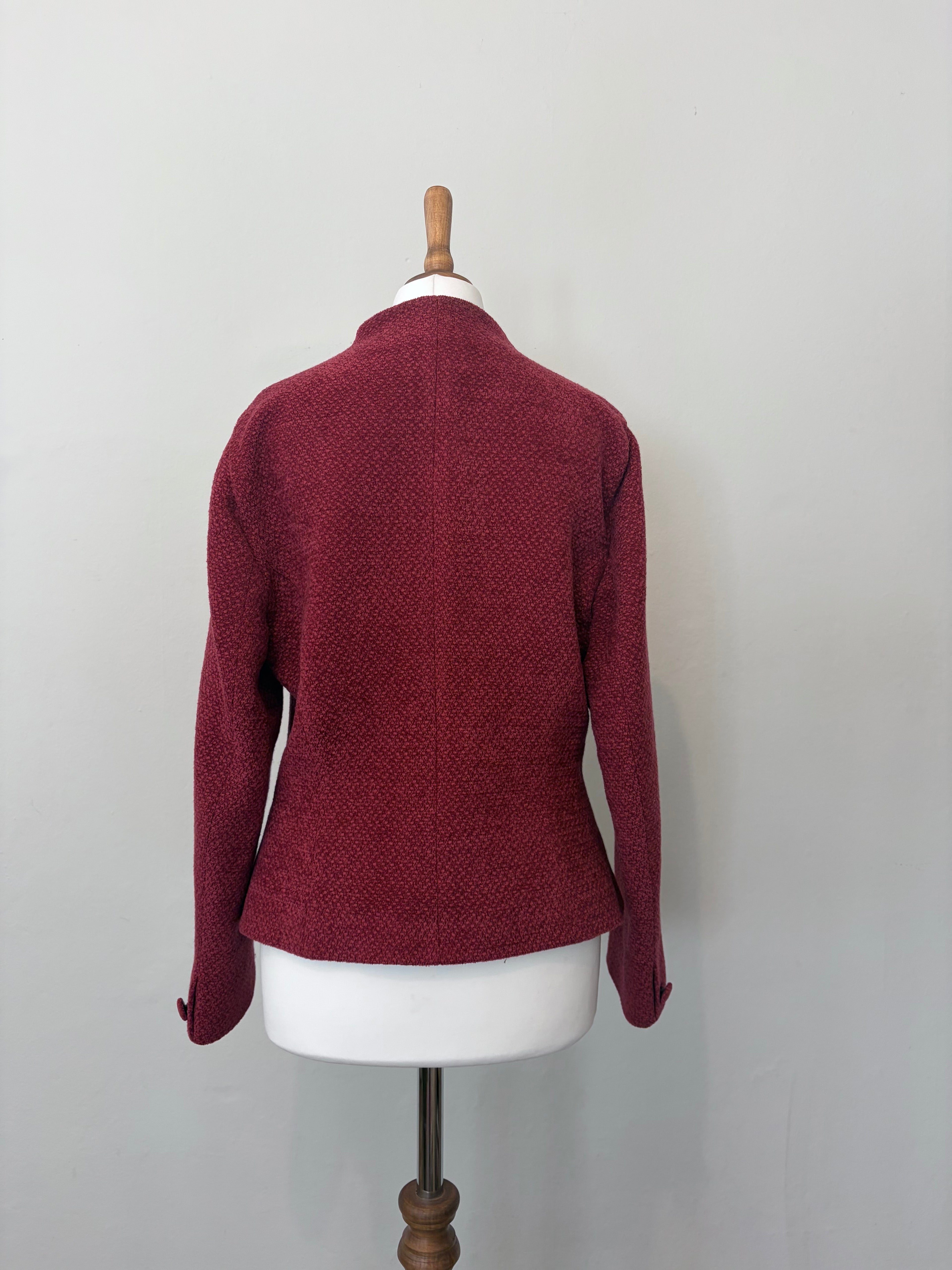 Red wool-blend jacket