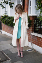 1980s white belted trench coat