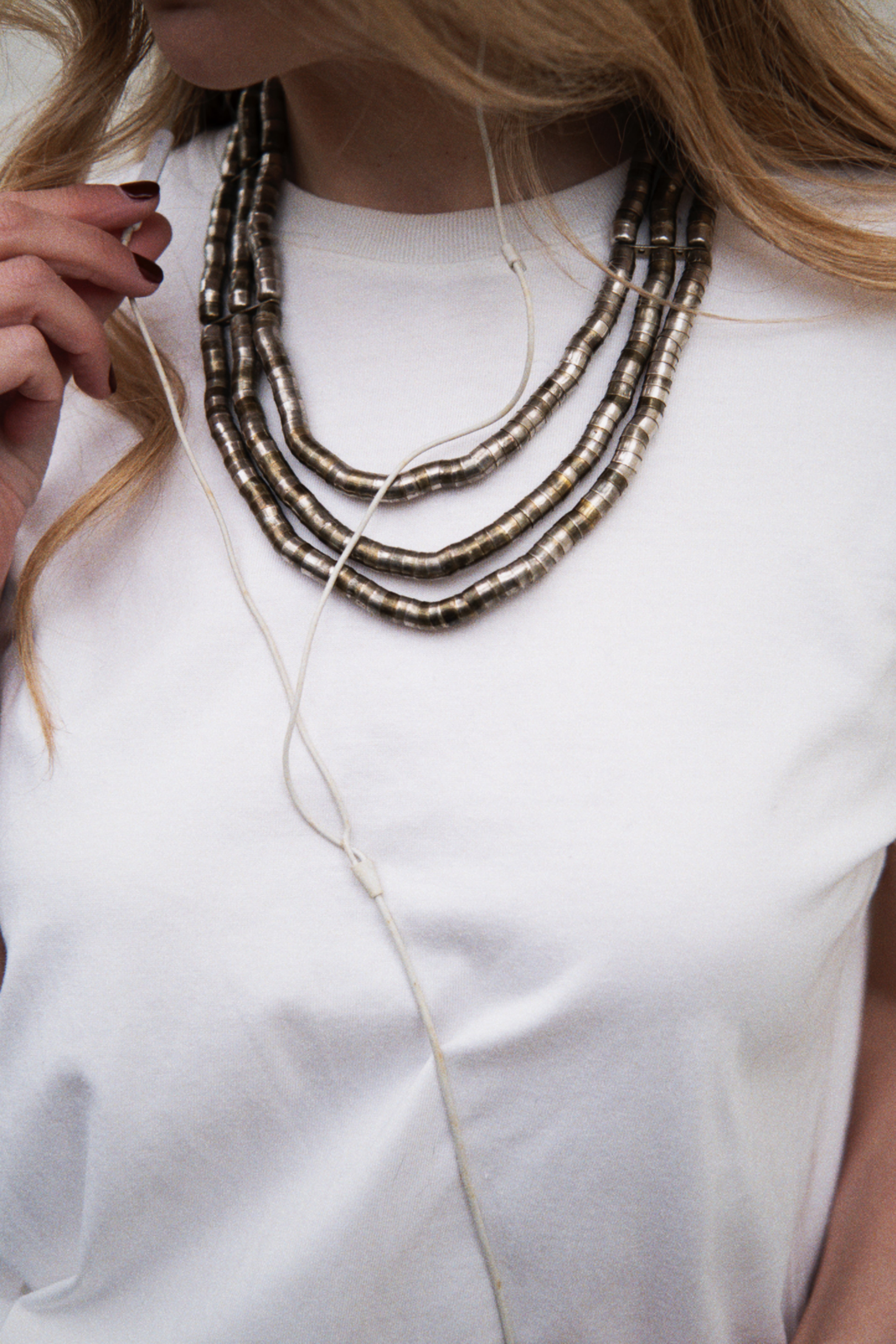 Silver multi-strand necklace