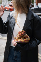 Woven 1970s drawstring bag