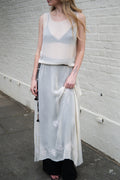 Sheer dress with flower embroidery