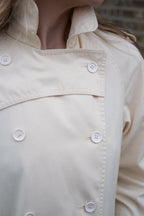 1980s white belted trench coat