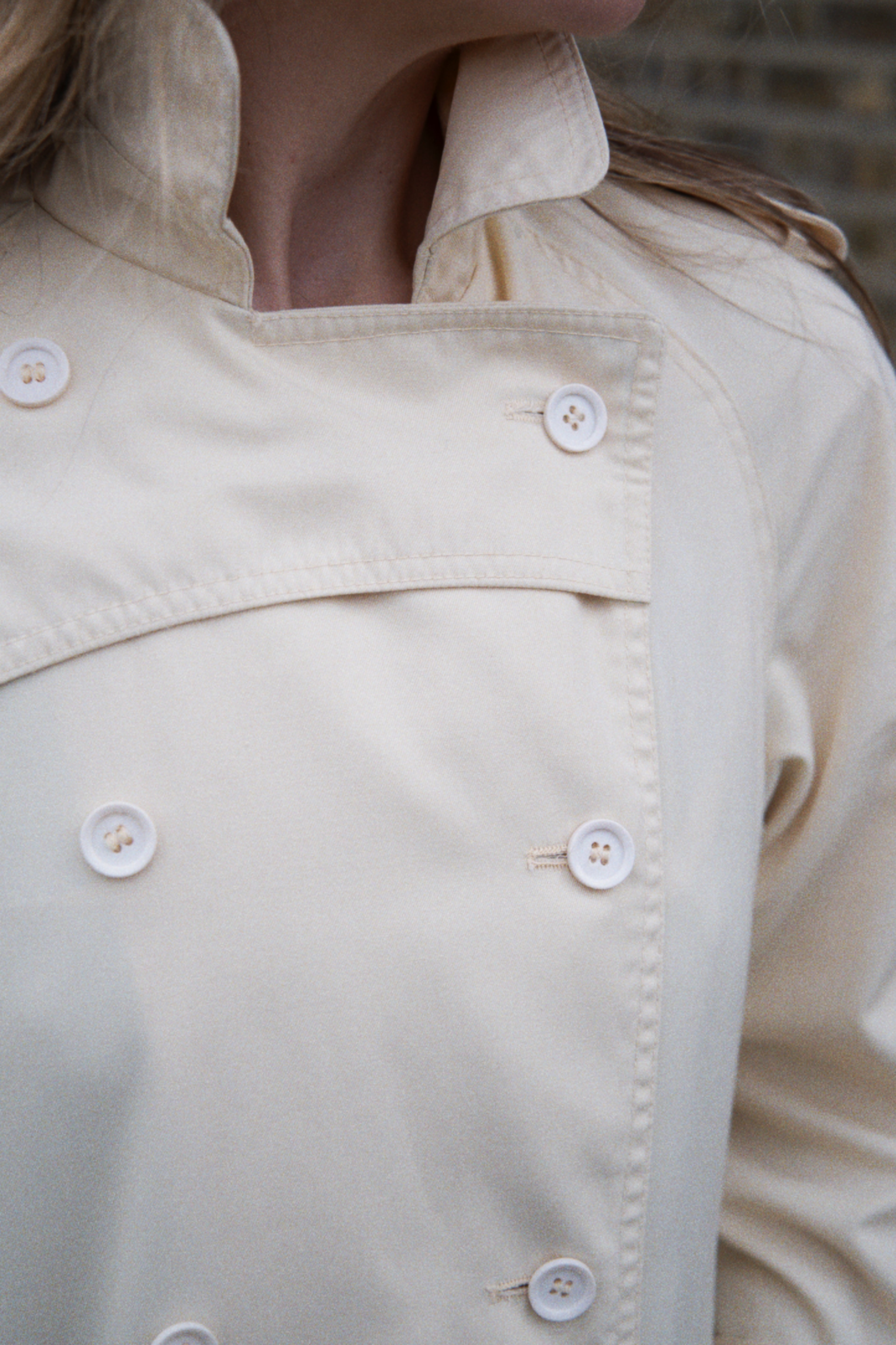 1980s white belted trench coat