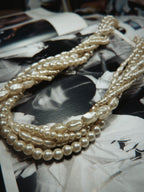 Faux pearl multi-strand necklace