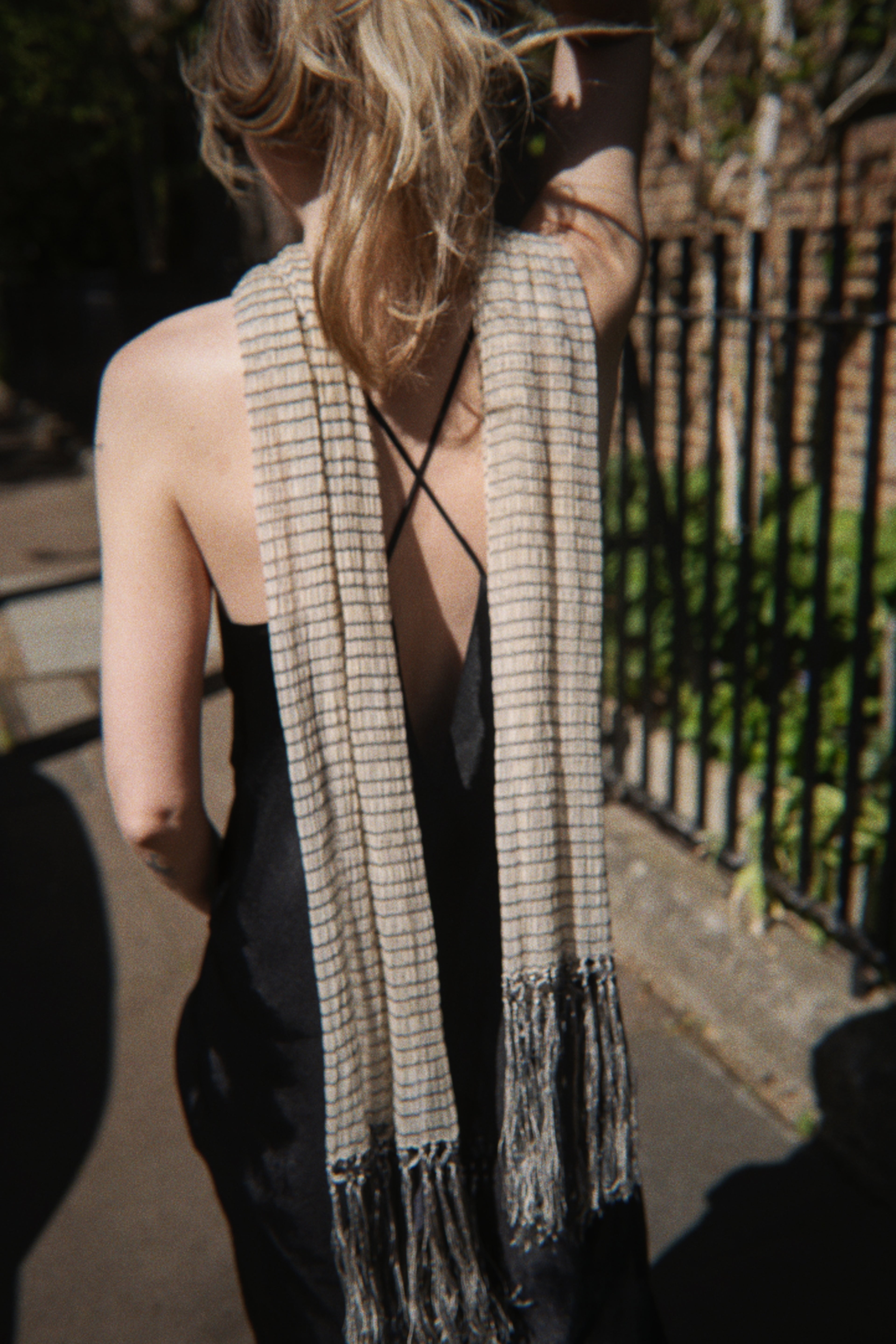 Giorgio Armani silk stripe scarf