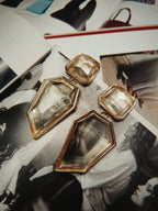 Art deco style statement earrings